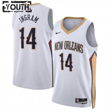 Dres New Orleans Pelicans Brandon Ingram 14 Nike 2022-23 Association Edition Bijela Swingman - Dječji